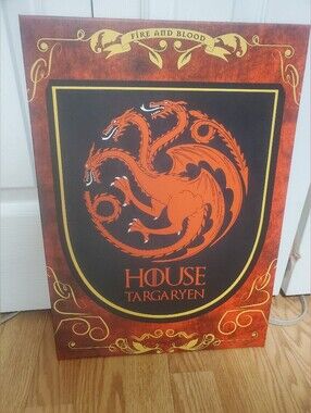 Game of Thrones House Targaryen Displate Metal Poster Decor Wall Art Unique Logo